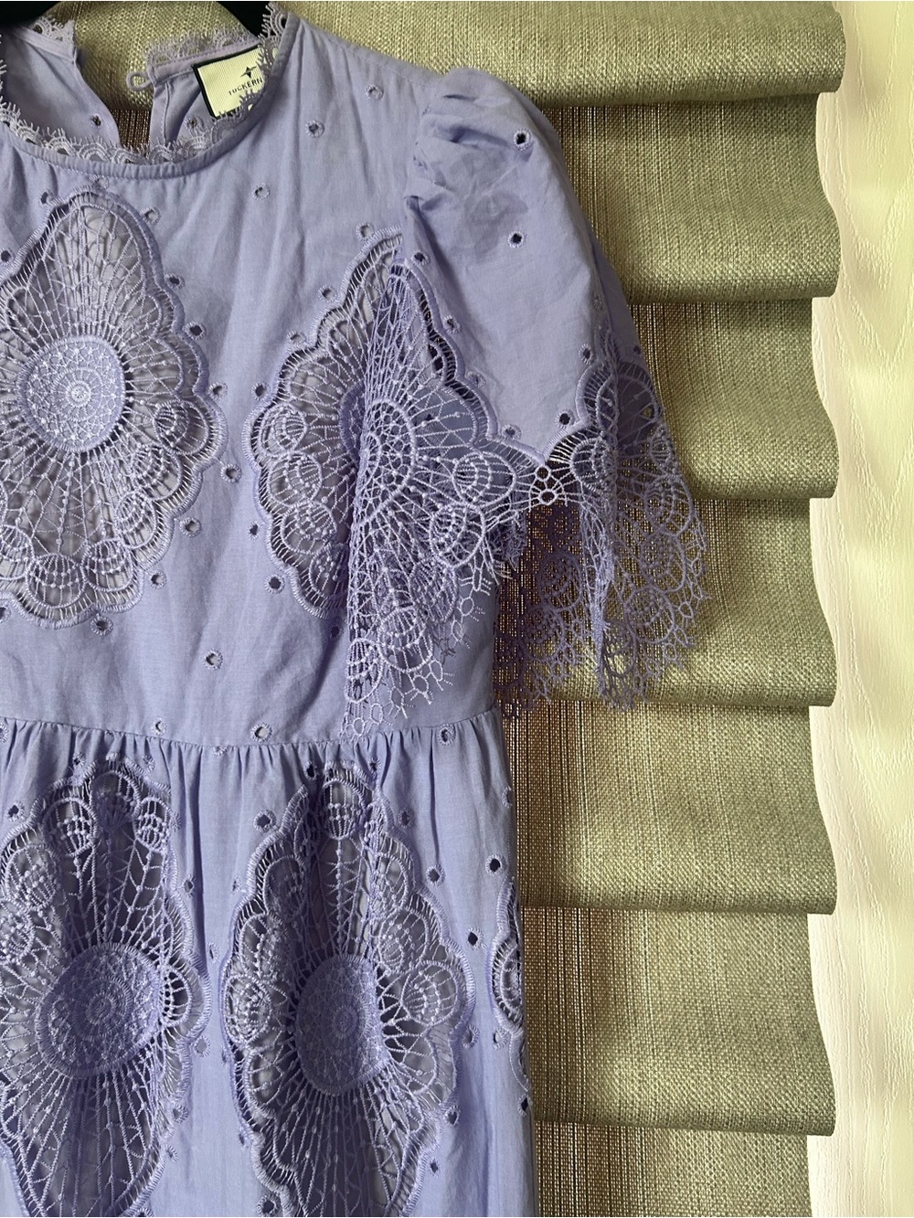 Tuckernuck Lavender Eyelet Midi Dress - Picture 3 of 4